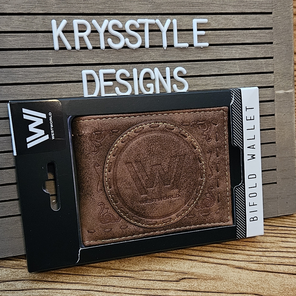 Bioworld Westworld Brown Faux Leather Wallet with Rustic Design